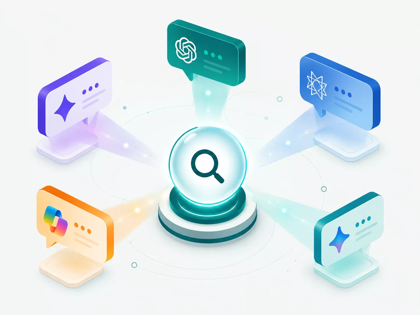 A domain checked for AI visibility, returning a score alongside the gaps found across ChatGPT, Google AI Overviews, Gemini, Claude, Perplexity and Copilot