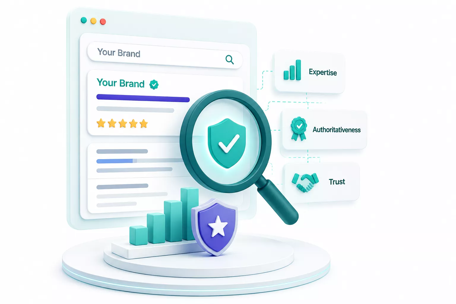 A published page assessed for its experience, expertise, authority and trust signals, with the author and sources behind it named